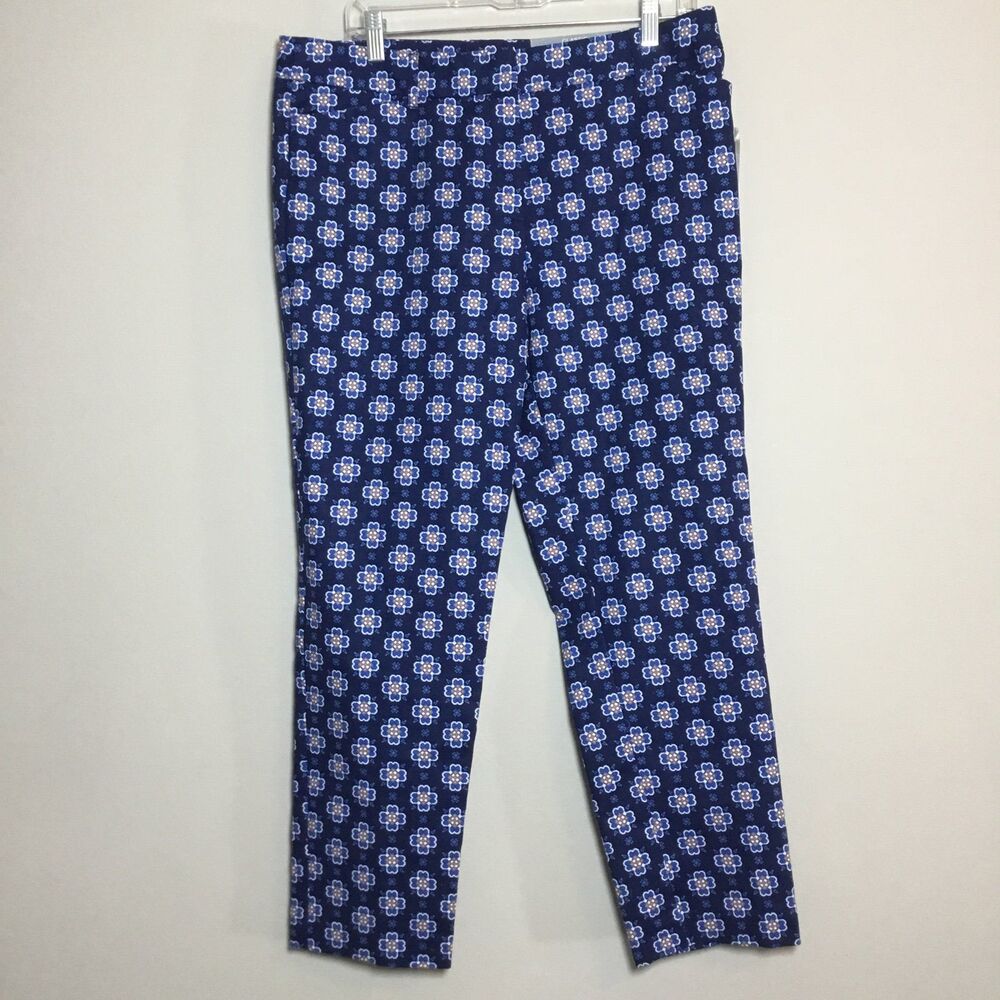 NWT Liz Claiborne casual pants classic slim leg cotton waist 35”-36” sz10